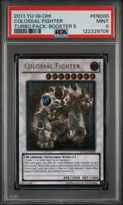 2011 YU-GI-OH! TURBO PACK: BOOSTER FIVE #EN000 COLOSSAL FIGHTER PSA 9 - Image 1