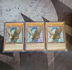 Yugioh! 3x Crystal Beast Cobalt Eagle BLCR-EN052 Ultra Rare 1st Ed NM - Image 1