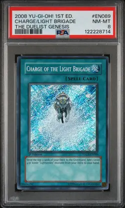 2008 YU-GI-OH! TDGS-THE DUELIST GENESIS 1ST ED CHARGE OF THE LIGHT BRIGADE PSA 8 - Image 1