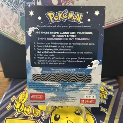 Pokemon Scarlet and Violet Shiny Koraidon OR Miraidon Gamestop Promo Card Code - Image 2