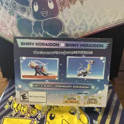 Pokemon Scarlet and Violet Shiny Koraidon OR Miraidon Gamestop Promo Card Code - Image 3