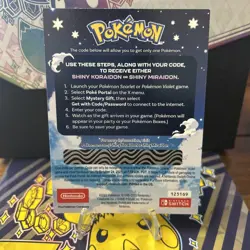 Pokemon Scarlet and Violet Shiny Koraidon OR Miraidon Gamestop Promo Card Code - Image 4