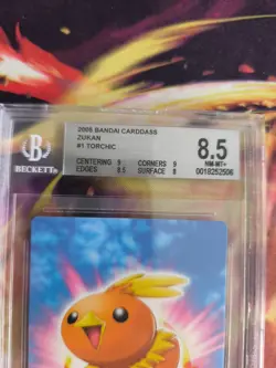 Pokemon Card Japanese Zukan Bandai Carddass BGS Beckett 8.5 Torchic Flemmli - Image 4