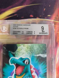 Pokemon Card Japan Zukan Bandai Carddass BGS Beckett 9 Totodile Prism Karnimani - Image 4
