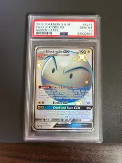 PSA 10 Electrode GX SV57/SV94 Pokemon Hidden Fates Full Art Holo Card - Image 1