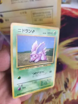 Pokemon Karte Card Base expansion set no rarity Wotc japanese Nidoran Male VG- - Image 2