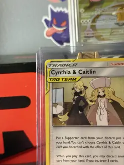 Pokemon Card Cynthia & Caitlin Cosmic Eclipse Uncommon 189/236 Near Mint - Image 2