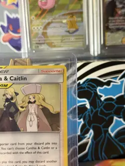 Pokemon Card Cynthia & Caitlin Cosmic Eclipse Uncommon 189/236 Near Mint - Image 3