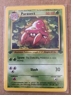 Pokemon TCG Parasect Jungle Card 41/64 1st Edition Never Played Near Mint - Image 1