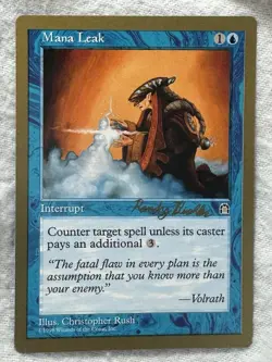 MTG - Mana Leak - 1998 Randy Buehler World Champ - NM - Free Shipping! - Image 1