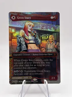Gwen Stacy / Ghost-Spider 0202 Foil Borderless Marvel's Spider-man SPM MTG NM - Image 1