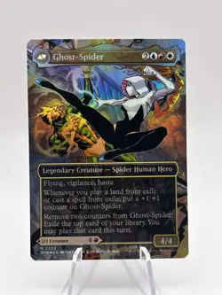 Gwen Stacy / Ghost-Spider 0202 Foil Borderless Marvel's Spider-man SPM MTG NM - Image 2