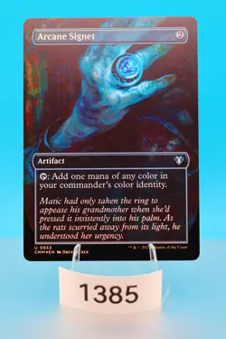 MTG Arcane Signet (Borderless) Commander Masters Foil #653 - Image 1