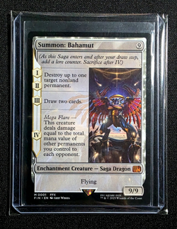 Summon: Bahamut (0001) Final Fantasy FIN, Magic MtG, Regular, NM, Pack Fresh! - Image 1