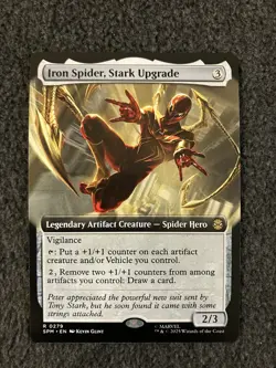 Magic MTG - Iron Spider, Stark Upgrade (Extended Art) - Marvel's Spider-Man - Image 1