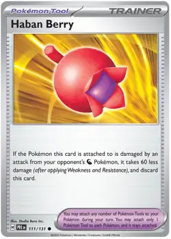 Haban Berry Pokemon Prismatic Evolutions 111/131 - Image 1