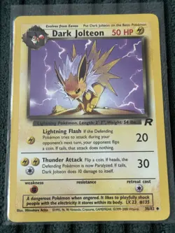 Pokemon Team Rocket Dark Jolteon 38/82 - Image 1