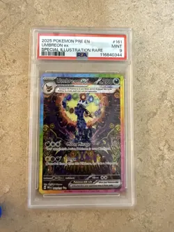 *2025 POKEMON PRISMATIC EVOLUTIONS SPECIAL ILLUSTRATION RARE UMBREON EX PSA 9* - Image 1