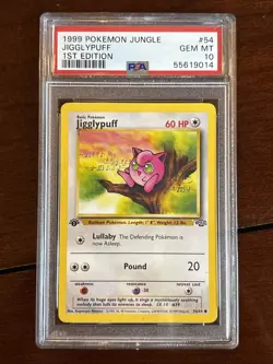 Pokemon Jungle 1st Edition Jigglypuff 54/64 PSA 10 Common - Image 1