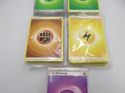 Pokemon Energy / Basic Energy Cards Sealed Packs From ETBs 2022 - LOT OF 5 - Image 3