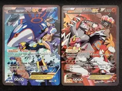 Team Aquas Kyogre EX And Team Magma's Groudon EX Pokemon Double Crisis Set LP - Image 1