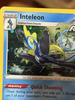 Cosmos SWIRL Inteleon SWSH279 Black Star Promo Cosmos Holo Pokemon NM Crown Zen - Image 1