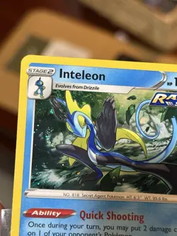 Cosmos SWIRL Inteleon SWSH279 Black Star Promo Cosmos Holo Pokemon NM Crown Zen - Image 2