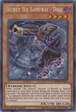 Secret Six Samurai - Doji - SPWA-EN004 - Secret Rare - 1st Edition NM Yugioh Spi - Image 1