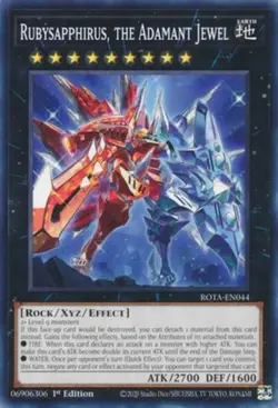 Rubysapphirus, the Adamant Jewel - ROTA-EN044 - Common - 1st Edition NM Yugioh R - Image 1