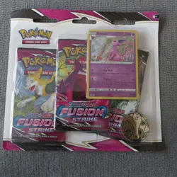 Pokemon Fusion Strike 3-Pack Blister w/ Eevee Promo- 10 Cards / Pack - SEALED - Image 1