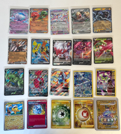 Rare Pokemon Card Lot of 20! Gold Terapagos ex HR, Captain Pikachu Holo + More! - Image 1