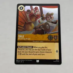 Dale 18/204 Disney Lorcana Azurite Sea Uncommon Cold Foil Card NM - Image 1