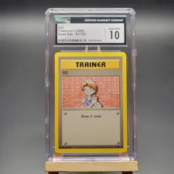 CGC 10 GEM MINT Bill 91/102 Base Set Pokemon Card - Image 1