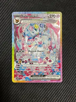 Pokemon TCG S&V Prismatic Evolutions Sylveon EX Card 156/131 - Image 1