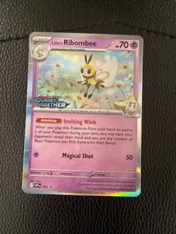 Pokemon Card Prerelease Promo Holo Stamped Journey Together Lillie’s Ribombee - Image 1