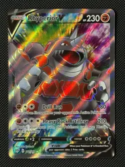 Rhyperior V 181/189 Full Art Pokemon Card Swsh03: Darkness Ablaze Holo NM - Image 1