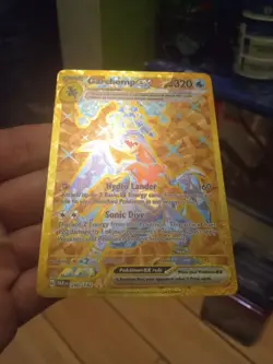 Garchomp EX Full Art Hyper Rare Holo Card 260/182 Paradox Rift Gold Pokemon - Image 1