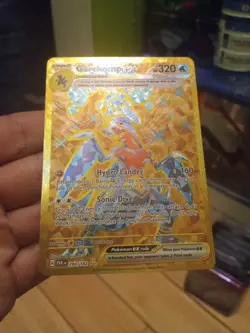 Garchomp EX Full Art Hyper Rare Holo Card 260/182 Paradox Rift Gold Pokemon - Image 2