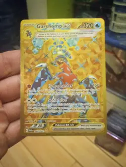 Garchomp EX Full Art Hyper Rare Holo Card 260/182 Paradox Rift Gold Pokemon - Image 3