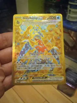 Garchomp EX Full Art Hyper Rare Holo Card 260/182 Paradox Rift Gold Pokemon - Image 4