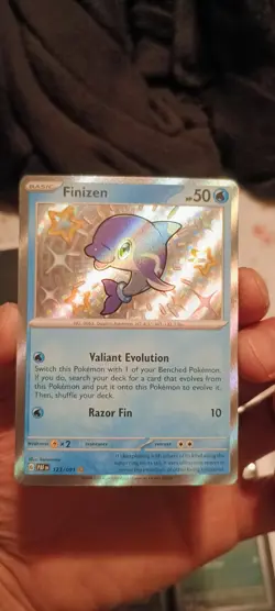 Finizen 123/091 Paldean Fates baby Shiny Holo Rare Pokemon TCG Card NM - Image 1