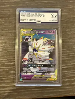 Solgaleo & Lunala GX Tag Team Pokemon Card PLG 9.5 Shining Together 036/150 2023 - Image 1