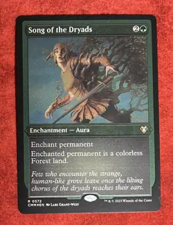 MTG Commander Masters Song of the Dryads #572 Etched Foil Near Mint NM Rare - Image 1