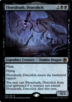 Ebondeath, Dracolich NM* FOIL Adventure In Forgotten Realms 100/281 -UnltdCards - Image 1
