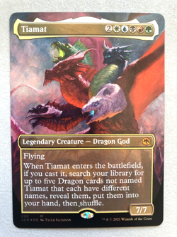 Mtg Carte Magic Forgotten Realms D&D Tiamat Borderless FOIL English NM - Image 1