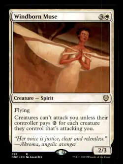 MTG Windborn Muse LP Light Play Phyrexia Commander [665] - Image 1