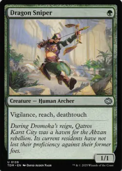 Dragon Sniper U Tarkir: Dragonstorm # 139 NM Normal - Image 1
