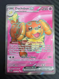 Pokemon TCG Dachsbun EX 160/142 Stellar Crown Full Art Ultra Rare Holo VLP - Image 1