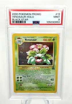 Pokemon Venusaur Holo 2000 Black Star Promo card #13 PSA 9 Wizards of the Coast - Image 1