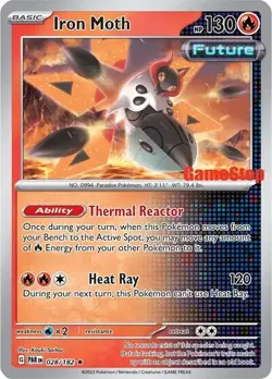 Pokemon TCG, Game Stop Stamped Promo Card, Iron Moth 028/182 Sealed - Image 1